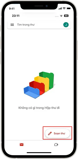 Bước 2: Ấn vào mục Soạn thư
